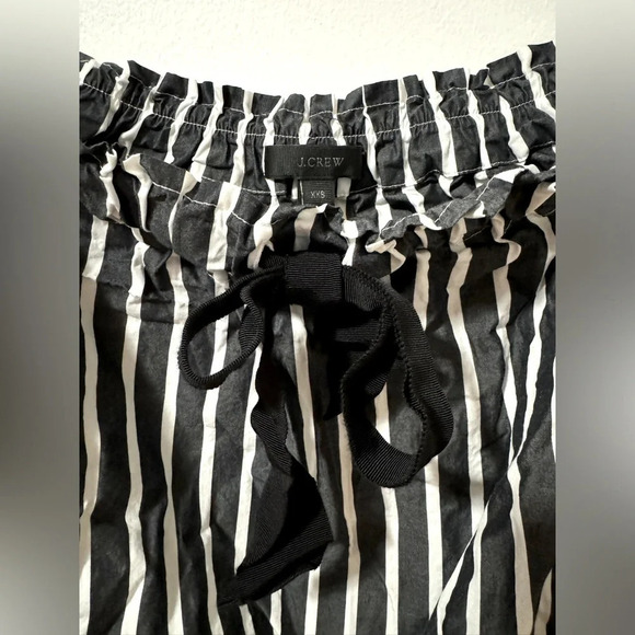 J. Crew Off-the-Shoulder Striped  Top with Bow Size‎ XXS - Picture 3 of 5